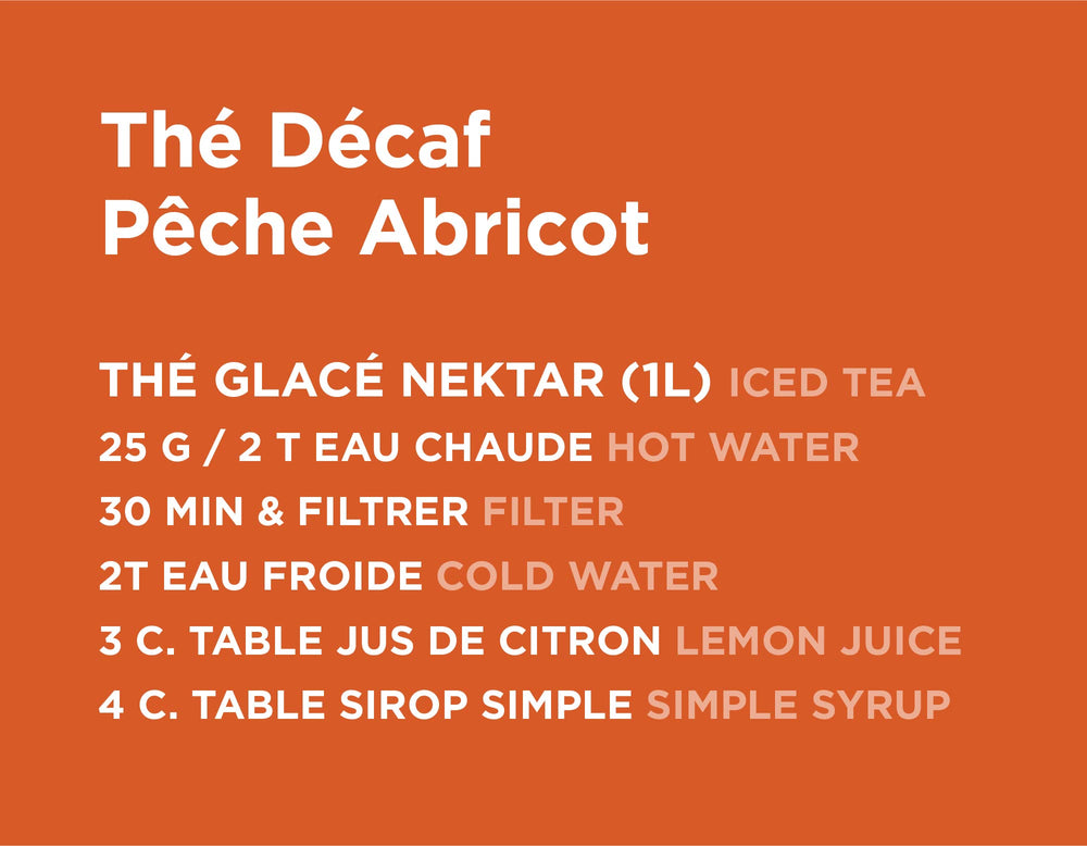 Thé - Décaf Pêche Abricot