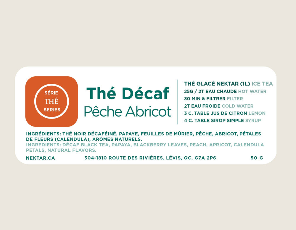 Thé - Décaf Pêche Abricot