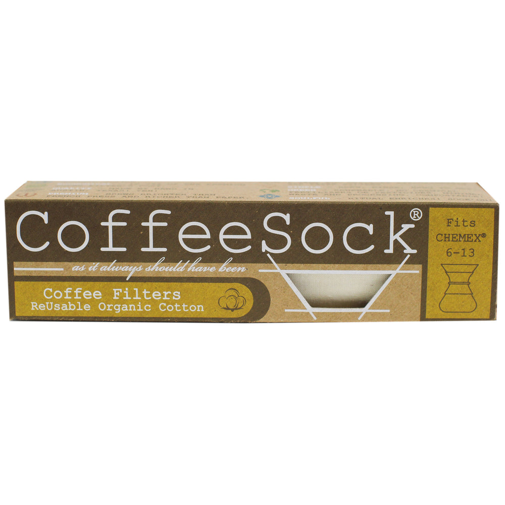 CoffeeSock Chemex 6-13 Tasses (2 x Filtres réutilisables)