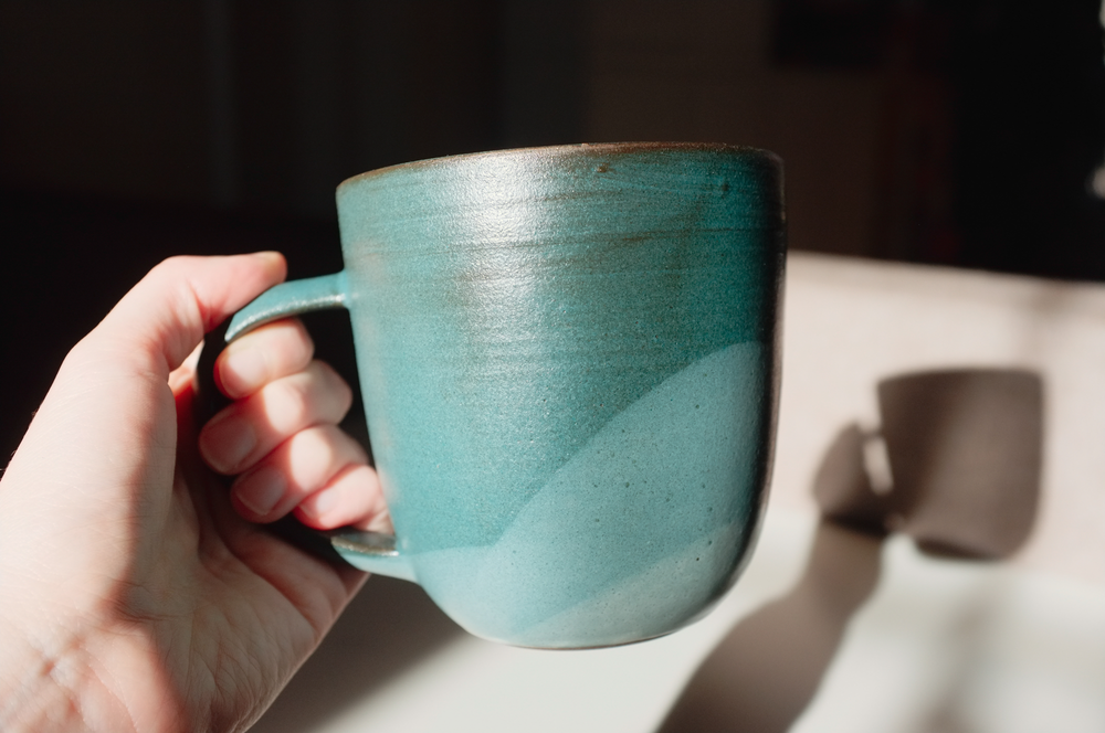 Handmade ceramic mug by Roxane Charest Céramique (filter size)